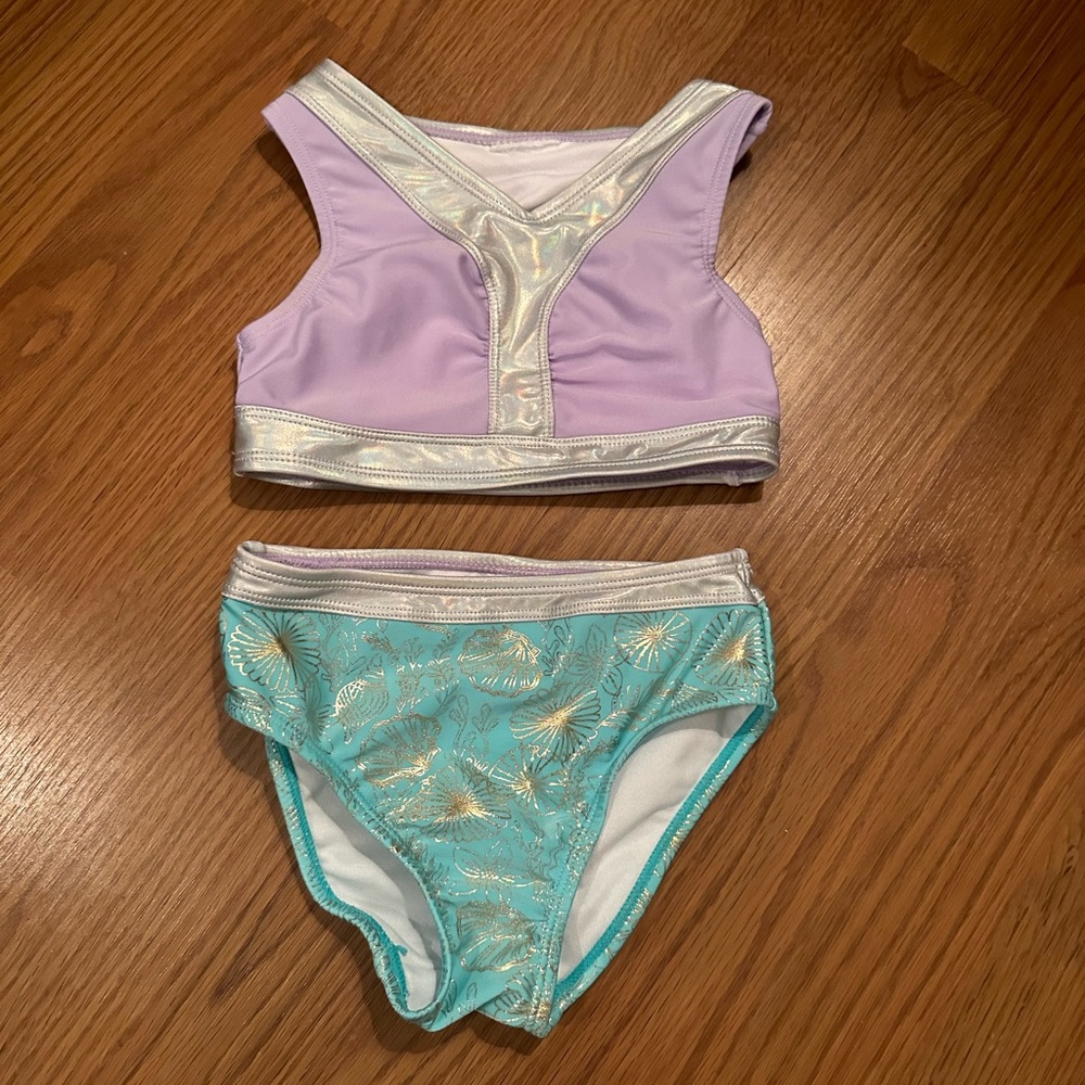 Disney Little Mermaid Swim set with coverup 4T